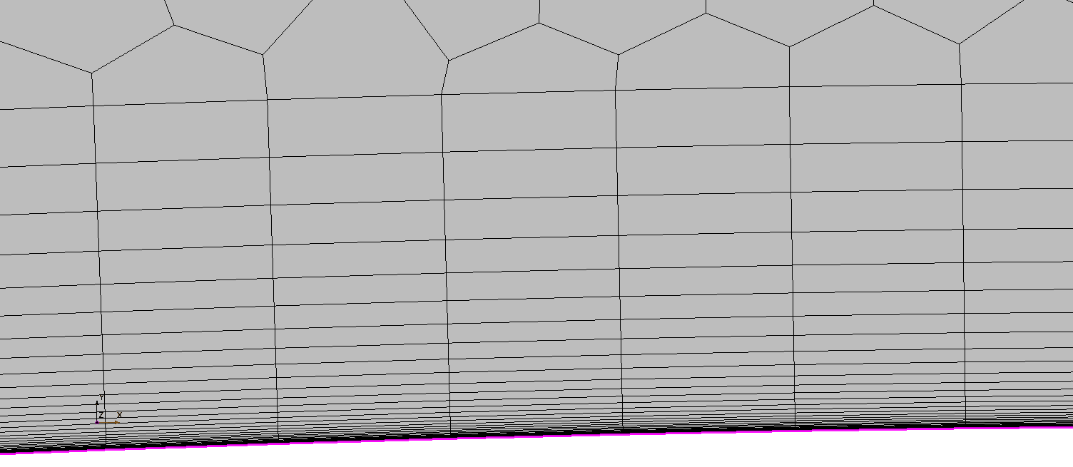 Prism layer mesh at the cylinder wall