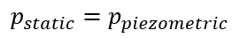 Static pressure with zero reference density