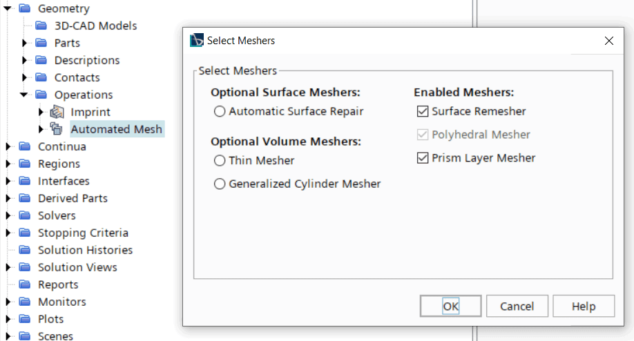 1 selecting thin mesher