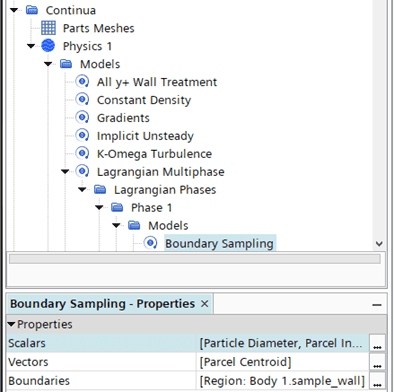 Boundary Sampling properties