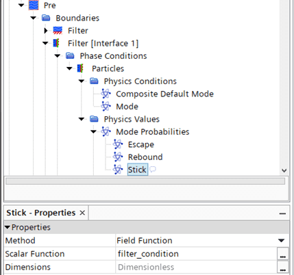 Applying the user-defined field function to the Stick Boundary Interaction Mode of the Composite Phase Conditions