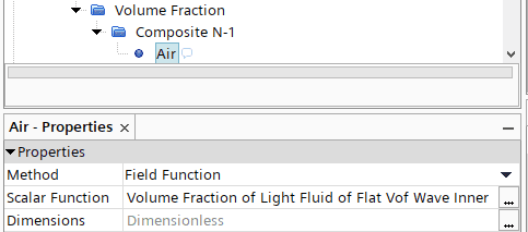 Volume Fraction initial condition for Option 1