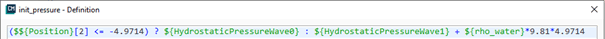 init_pressure field function definition