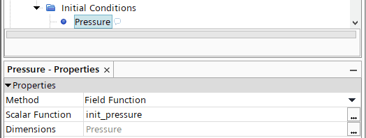 Initial pressure condition