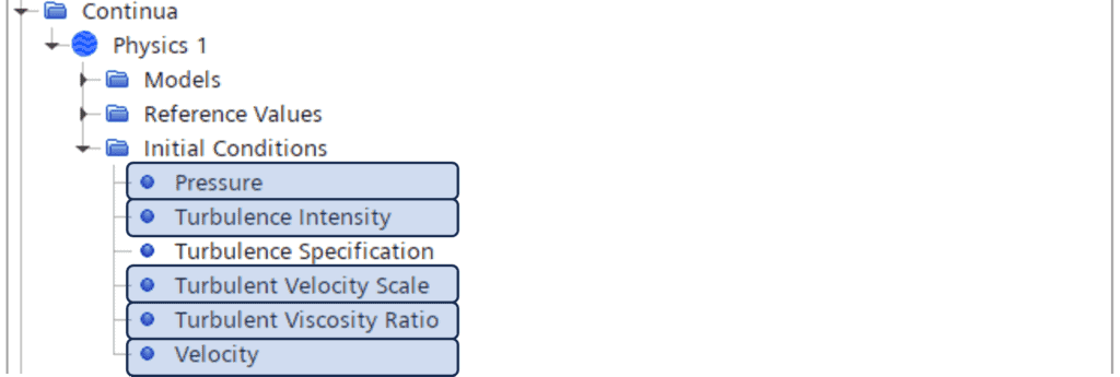 Required input for initial conditions