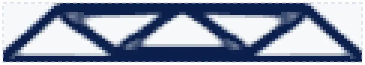 Result with penalisation and a filter: solid members with grey only along their edges
